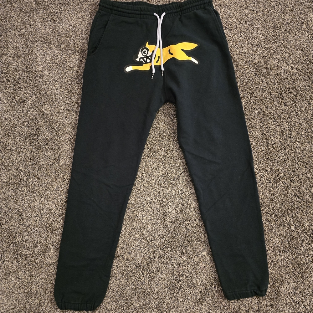 Stylish Black Joggers with Yellow Graphic